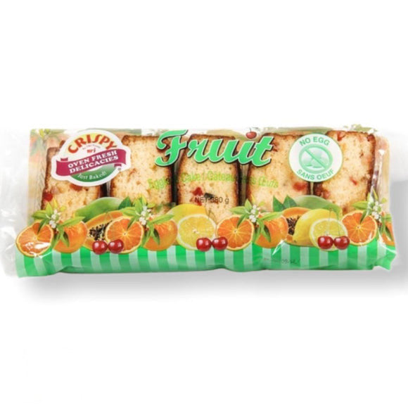 Crispy Eggless Fruit Cake Slices