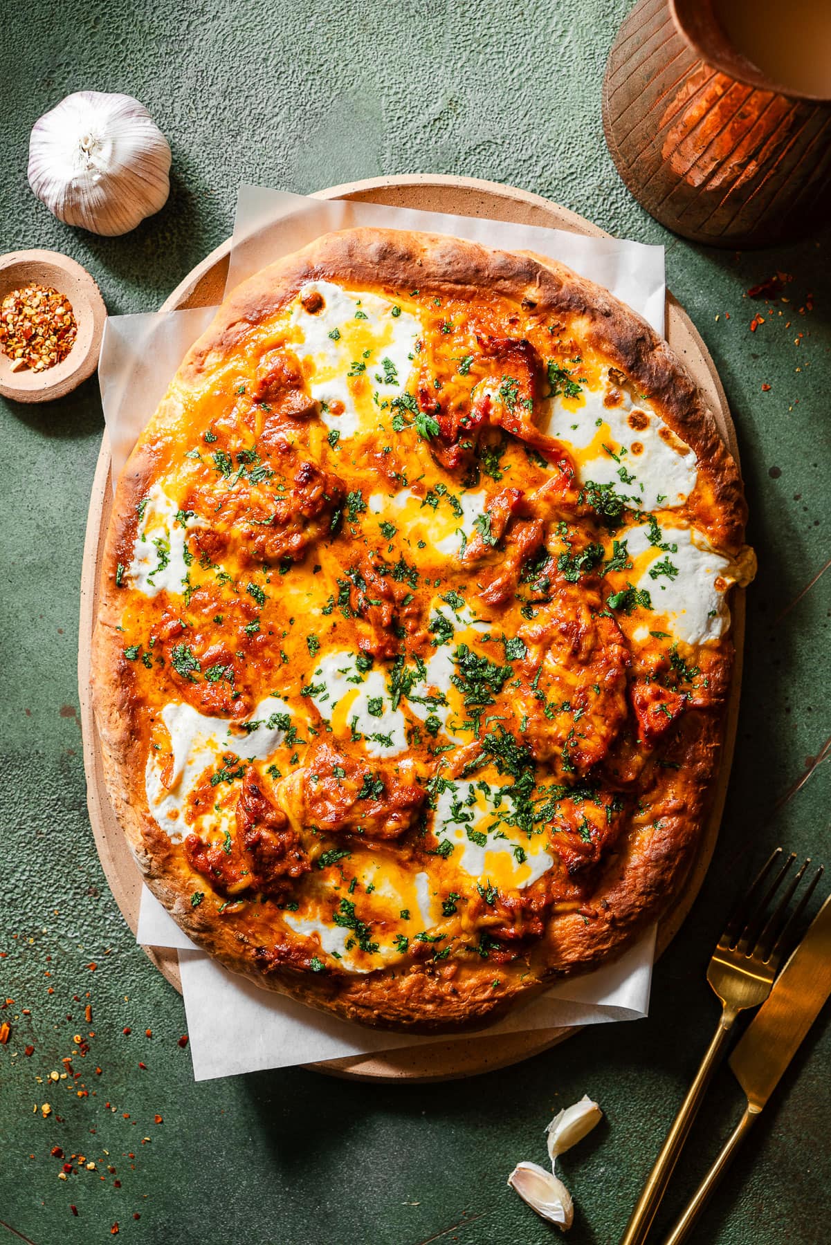 Crispy Tandoori Garlic Naan