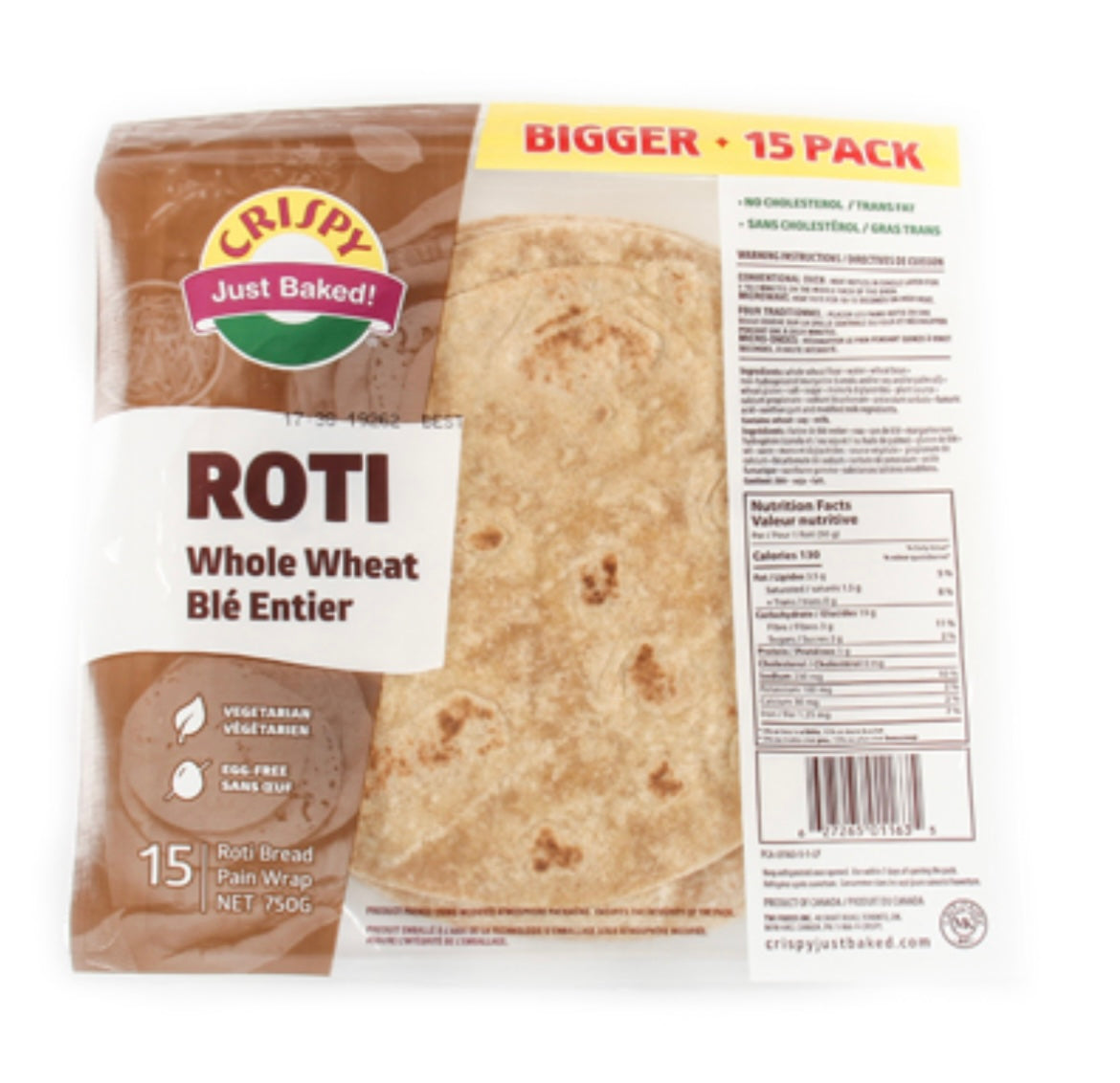 Crispy Whole Wheat Roti